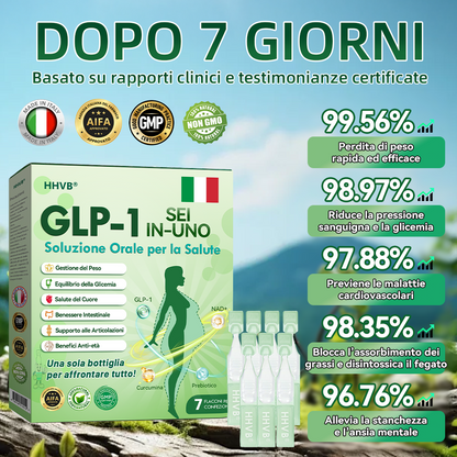 𝐇𝐇𝐕𝐁® 🌞𝐆𝐋𝐏-𝟏 𝐒𝐞𝐢-𝐢𝐧-𝐔𝐧𝐨 𝐒𝐨𝐥𝐮𝐳𝐢𝐨𝐧𝐞 𝐎𝐫𝐚𝐥𝐞 𝐩𝐞𝐫 𝐥𝐚 𝐒𝐚𝐥𝐮𝐭𝐞 (𝐒𝐨𝐥𝐨 𝐮𝐧𝐚 𝐯𝐨𝐥𝐭𝐚 𝐚𝐥 𝐠𝐢𝐨𝐫𝐧𝐨, 𝐜𝐚𝐦𝐛𝐢𝐚𝐦𝐞𝐧𝐭𝐢 𝐯𝐢𝐬𝐢𝐛𝐢𝐥𝐢 𝐢𝐧 𝟕 𝐠𝐢𝐨𝐫𝐧𝐢) 👩‍⚕️ 𝐏𝐞𝐫 𝐨𝐛𝐞𝐬𝐢𝐭à, 𝐬𝐚𝐥𝐮𝐭𝐞 𝐜𝐚𝐫𝐝𝐢𝐨𝐯𝐚𝐬𝐜𝐨𝐥𝐚𝐫𝐞, 𝐝𝐢𝐚𝐛𝐞𝐭𝐞, 𝐚𝐩𝐧𝐞𝐚 𝐧𝐨𝐭𝐭𝐮𝐫𝐧𝐚, 𝐬𝐚𝐥𝐮𝐭𝐞 𝐢𝐧𝐭𝐞𝐬𝐭𝐢𝐧𝐚𝐥𝐞, 𝐩𝐫𝐨𝐛𝐥𝐞𝐦𝐢 𝐚𝐫𝐭𝐢𝐜𝐨𝐥𝐚𝐫𝐢 𝐞 𝐚𝐥𝐭𝐫𝐨 𝐚𝐧𝐜𝐨𝐫𝐚